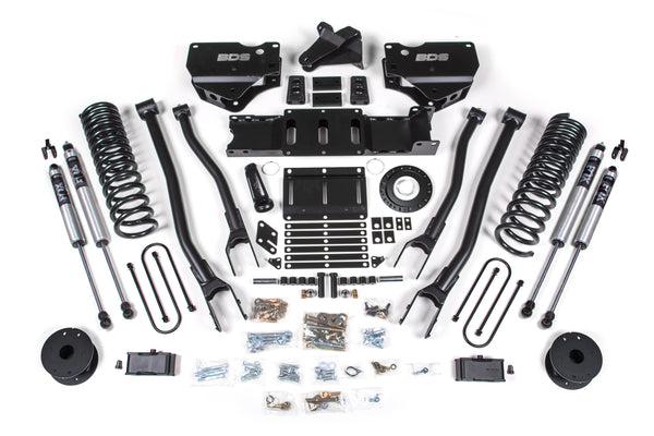 BDS 2019-2024 RAM 3500 4" 4-Link Diesel - 3" Rear Block W/ Air Bag - 8 Bolt T-case - Fox Shocks 1721FS