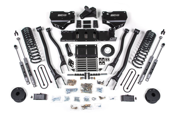 BDS 2019-2024 RAM 3500 4" 4-Link Diesel - 3" Rear Block W/ Air Bag - 8 Bolt T-case - NX2 Shocks 1721H
