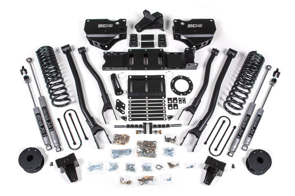 BDS 5.5 Inch Lift Kit W/ 4-Link RAM 3500 W/ Rear Air Ride 19-24 4WD Gas 1734H