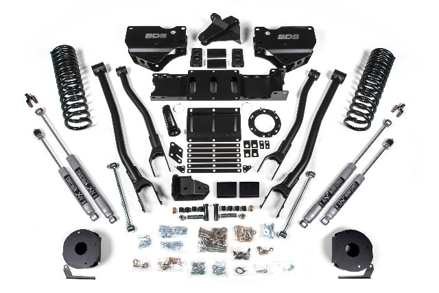 BDS 6 Inch Lift Kit W/ 4-Link Fits RAM 2500 W/ Rear Air Ride 19-24 4WD Diesel 1738H