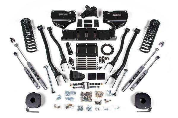 BDS 6 Inch Lift Kit W/ 4-Link RAM 2500 W/ Rear Air Ride 19-24 4WD Diesel 1738H