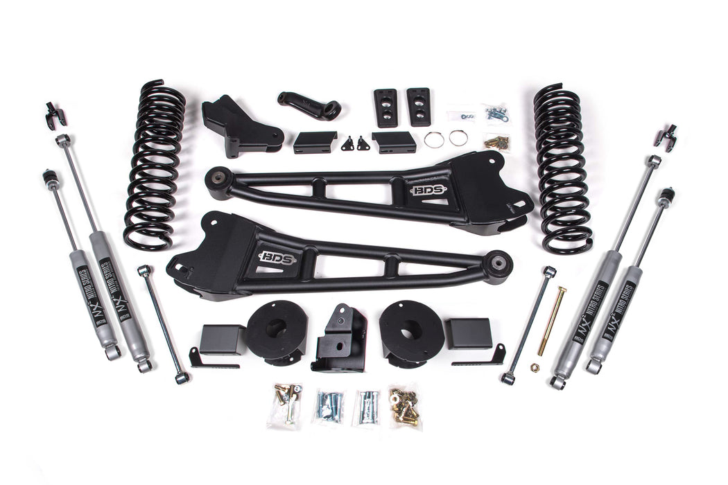 BDS BDS1774FS 4 Inch Lift Kit w/ Radius Arm Ram 2500 w/ Rear Air Ride (14-18) 4WD Gas