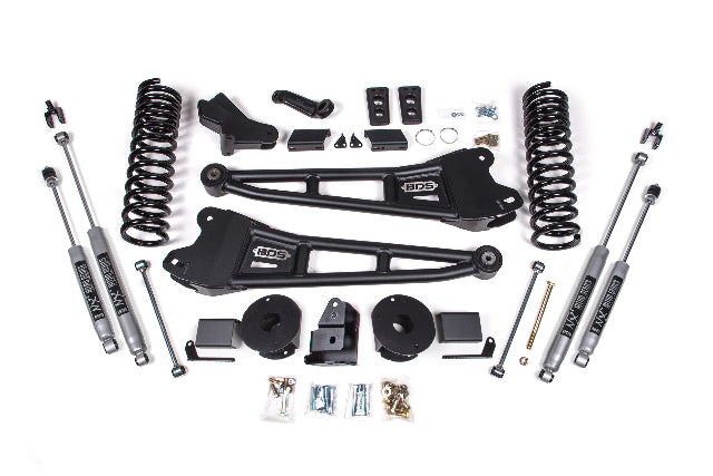 BDS 4 Inch Lift Kit w/ Radius Arm Ram 2500 w/ Rear Air Ride (14-18) 4WD Gas