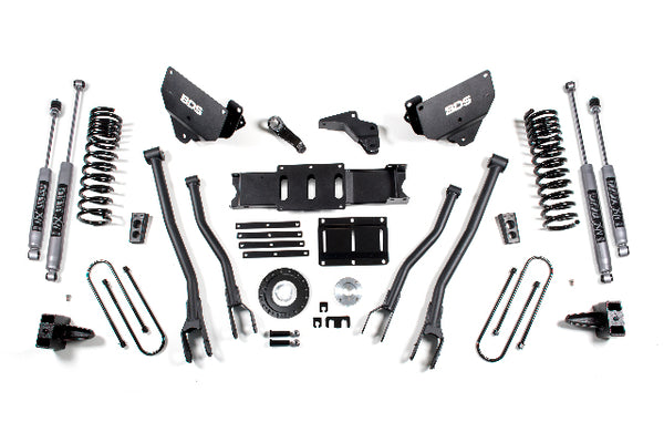 BDS 6 Inch Lift Kit W/ 4-Link Fits RAM 3500 13-18 4WD Diesel 1785H