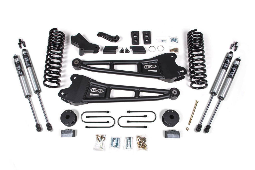 BDS 4 Inch Lift Kit w/ Radius Arm Ram 3500 w/ Rear Air Ride (13-18) 4WD Diesel