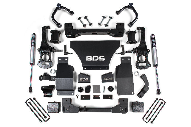 BDS 6 Inch Lift Kit Fits Chevy Silverado or Fits GMC Sierra 1500 (19-24) 4WD Gas