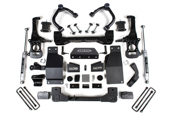 BDS 4 Inch Lift Kit, Fits Chevy Silverado Or GMC Sierra 1500 19-24 4WD Diesel 1802H