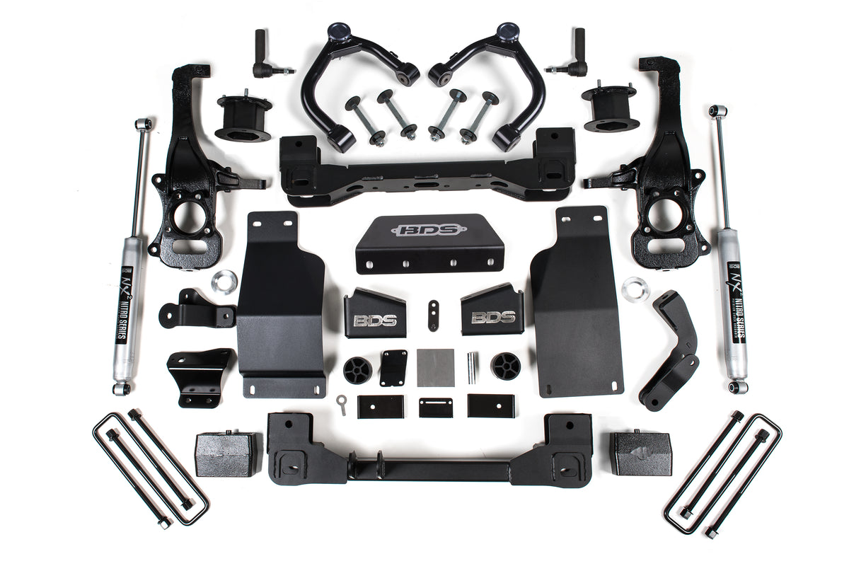 BDS 4 Inch Lift Kit, Fits Chevy Trail Boss Or GMC AT4 1500 20-24 4WD Diesel 1807H