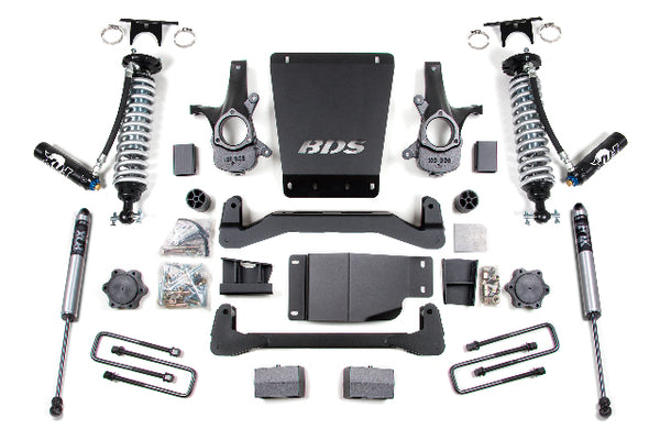 BDS 4 Inch Lift Kit 2.5 Coil-over, Fits Chevy Silverado Or GMC Sierra 1500 07-13 4WD 184FDSC