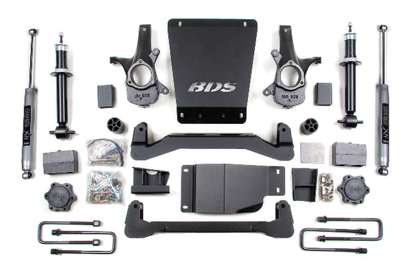 BDS 4 Inch Lift Kit, Fits Chevy Silverado Or GMC Sierra 1500 07-13 4WD 184H