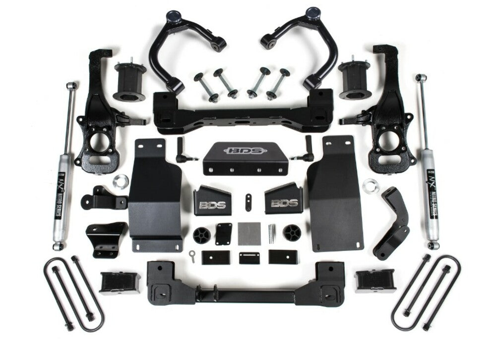 BDS 2025 Fits Chevy/gmc 1500 4WD 4" Suspension Lift Kit, 3.0 Diesel / 2.7 Gas, 3" Rear, Block - Spacer Front, NX2 Rear 1853H