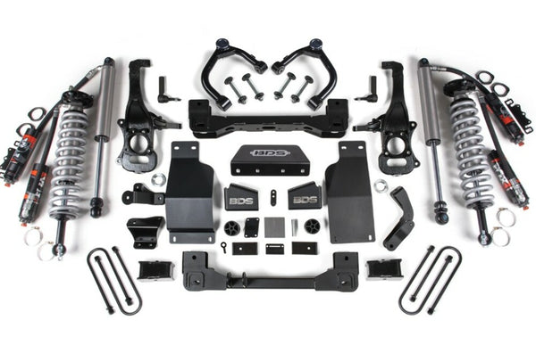 BDS 2025 Chevy/gmc 1500 4WD 4" Suspension Lift Kit, 3.0 Diesel / 2.7 Gas, 3" Rear, Block -fox 2.5 Pes C/o Front, Fox 2.5 Pes Rear 1853PES