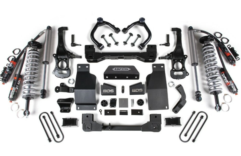 2025 Chevy/GMC 1500 4wd 4" Suspension Lift Kit, 3.0 Diesel / 2.7 Gas, 3" Rear, Block -Fox 2.5 PES C/O Front, Fox 2.5 PES Rear