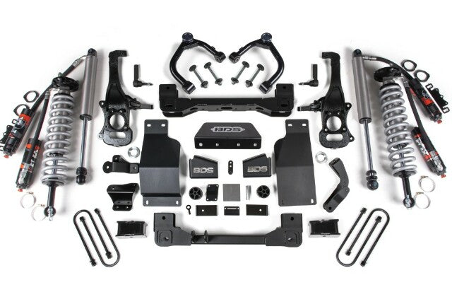 2025 Chevy/GMC 1500 4wd 4" Suspension Lift Kit, 3.0 Diesel / 2.7 Gas, 3" Rear, Block -Fox 2.5 PES C/O Front, Fox 2.5 PES Rear