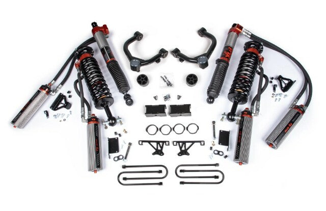 2025 Chevy TB/GMC AT4 1500 4wd 1.0" Suspension Lift Kit, 0.5" Rear, Block - Fox 3.0 FRS C/O Front, Fox 3.0 FRS Rear