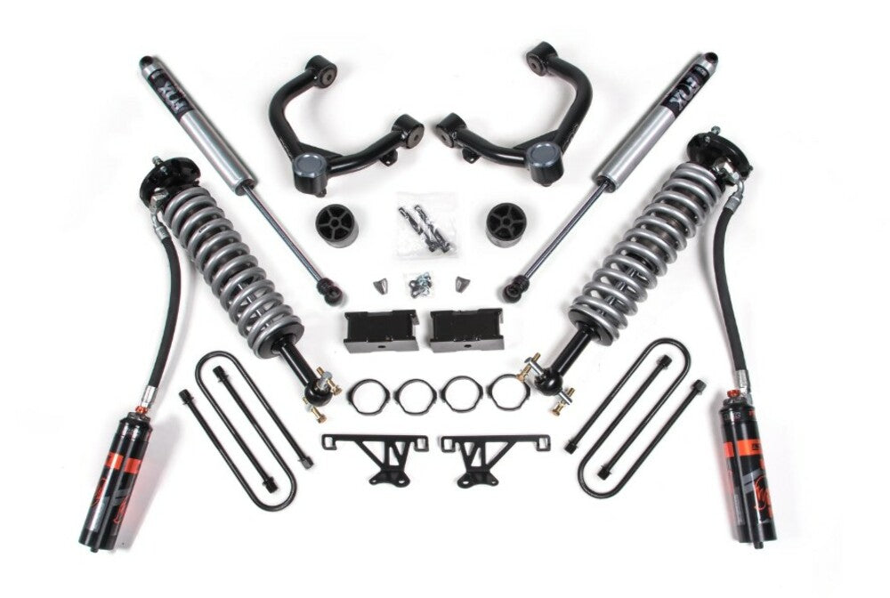 2025 Chevy TB/GMC AT4 1500 4wd 1.5" Suspension Lift Kit, 0.5" Rear, Block - Fox 2.5 PES C/O Front, Fox 2.0 PS Rear