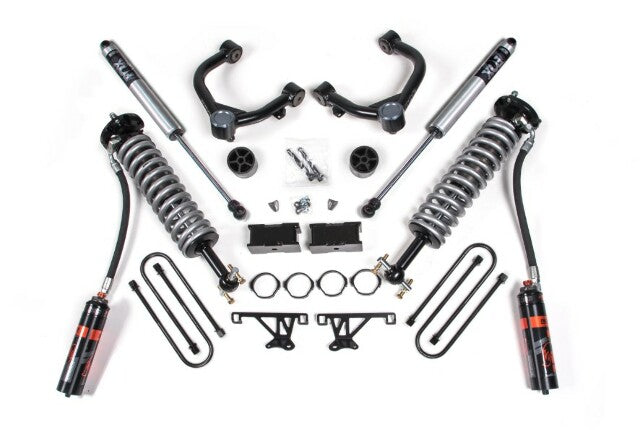 2025 Chevy TB/GMC AT4 1500 4wd 1.5" Suspension Lift Kit, 0.5" Rear, Block - Fox 2.5 PES C/O Front, Fox 2.0 PS Rear