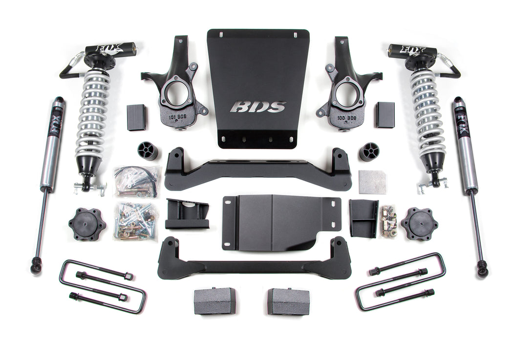 BDS 4 Inch Lift Kit 2.5 Coil-Over Fits Chevy Silverado or Fits GMC Sierra 1500 (07-13) 4WD