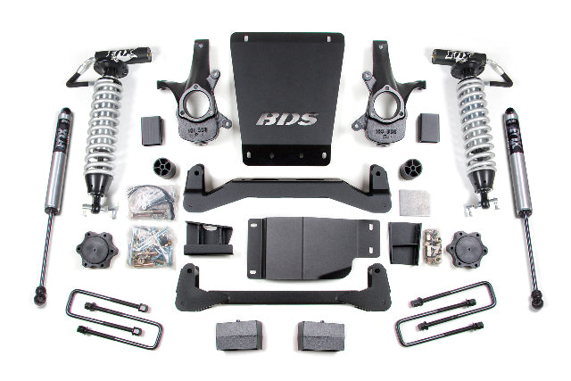 BDS 4 Inch Lift Kit 2.5 Coil-Over Fits Chevy Silverado or Fits GMC Sierra 1500 (07-13) 4WD