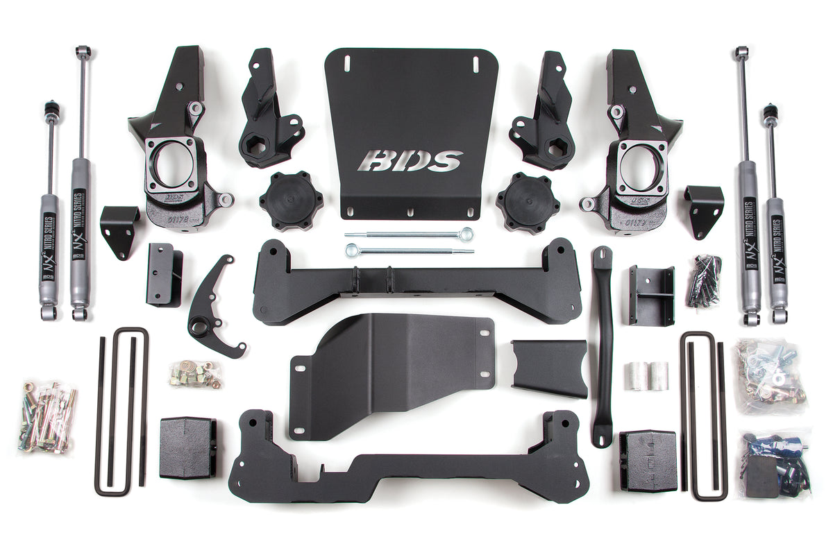 BDS 7 Inch Lift Kit, Fits Chevy Silverado Or GMC Sierra 2500HD/3500 01-10 4WD 189H