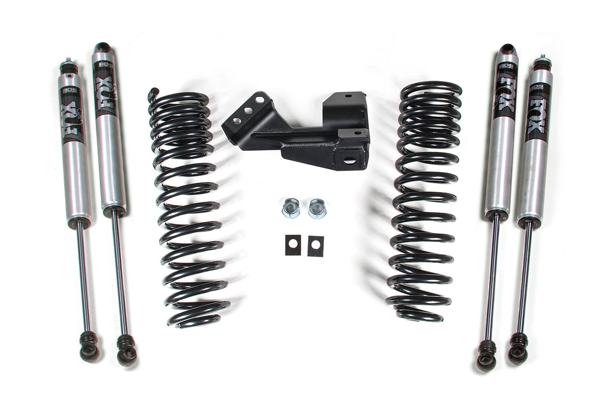 BDS 1-2 Inch Leveling Kit Performance Spring, Fits Ford F250/F350 Super Duty 1 Inch Lift 17-19 2 Inch Lift 20-25 4WD Diesel & Gas 1910FS