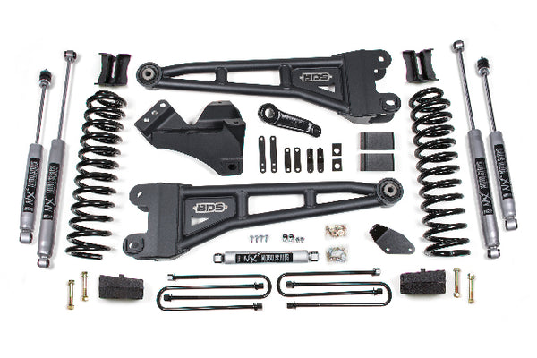 BDS 4 Inch Lift Kit W/ Radius Arm, Fits Ford F250/F350 Super Duty 08-10 4WD Gas 1941FS