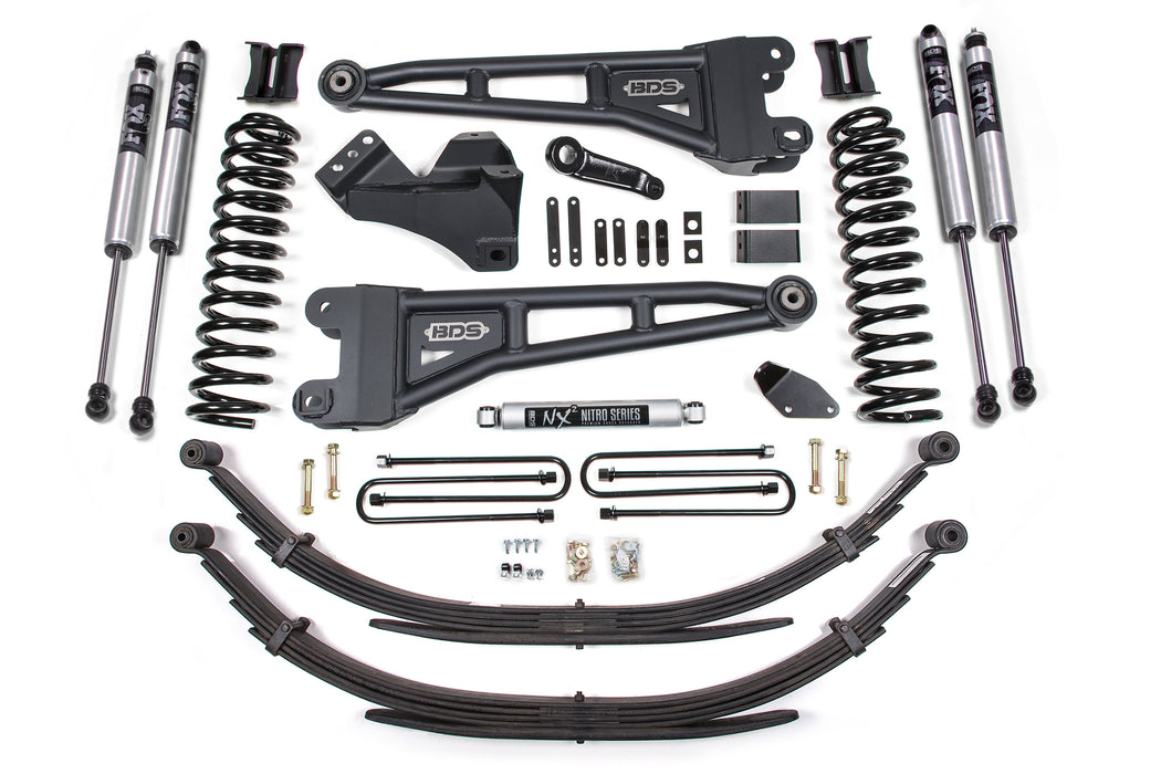 BDS 4 Inch Lift Kit w/ Radius Arm Fits Ford F250/F350 Super Duty (08-10) 4WD Gas