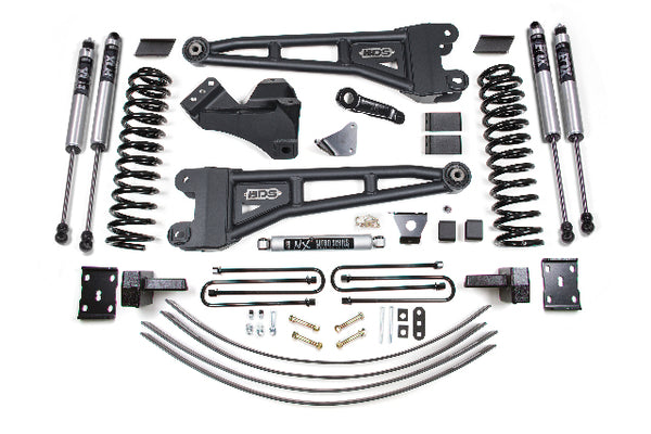 BDS 6 Inch Lift Kit W/ Radius Arm, Fits Ford F250/F350 Super Duty 05-07 4WD Diesel 1944FS