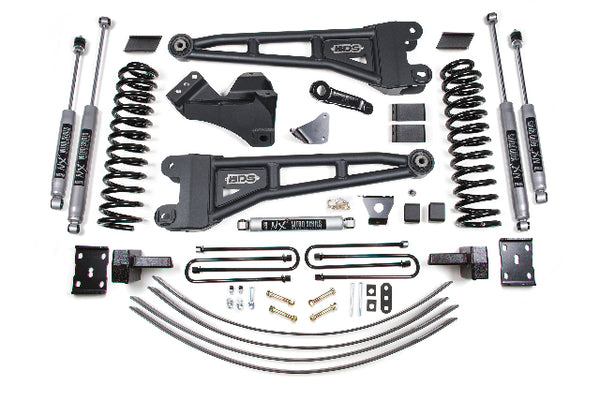 BDS 6 Inch Lift Kit W/ Radius Arm, Fits Ford F250/F350 Super Duty 05-07 4WD Diesel 1944H