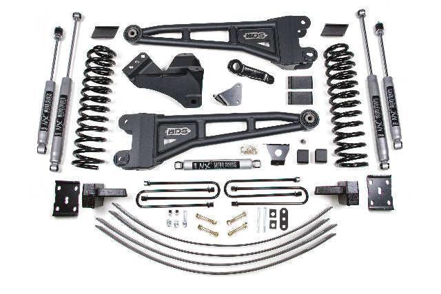 BDS 6 Inch Lift Kit W/ Radius Arm, Fits Ford F250/F350 Super Duty 05-07 4WD Diesel 1946H
