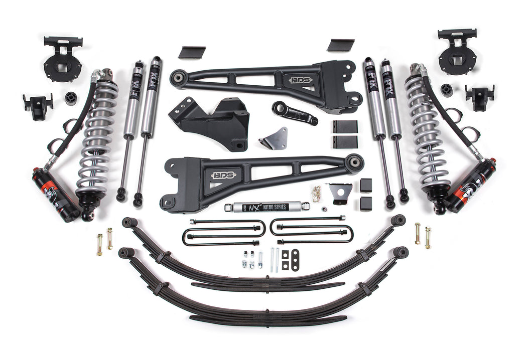 BDS BDS1955FPE 6 Inch Lift Kit w/ Radius Arm -FOX 2.5 Performance Elite Coil-Over Conversion Ford F250/F350 Super Duty (08-10) 4WD Diesel