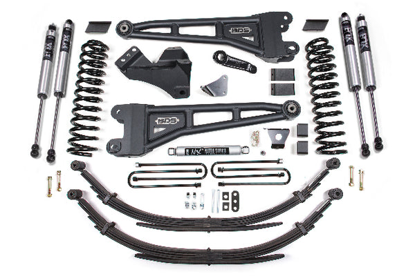 BDS 6 Inch Lift Kit W/ Radius Arm, Fits Ford F250/F350 Super Duty 05-07 4WD Gas 1952FS