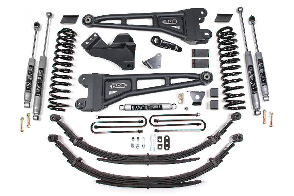 BDS 6 Inch Lift Kit W/ Radius Arm, Fits Ford F250/F350 Super Duty 08-10 4WD Diesel 1955H