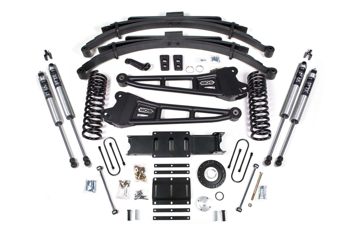 BDS 6 Inch Lift Kit W/ Radius Arm Fits RAM 3500 13-18 4WD Diesel 2140FS