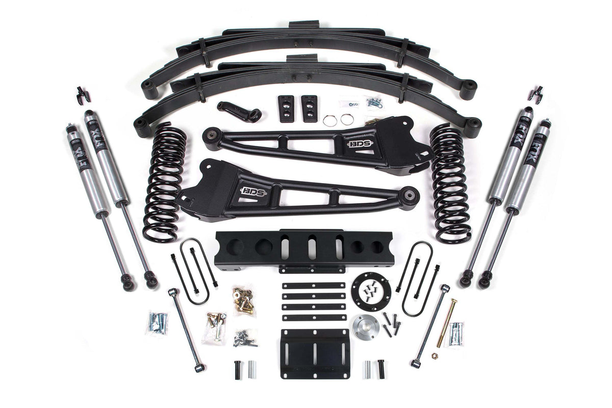 BDS 6 Inch Lift Kit W/ Radius Arm Fits RAM 3500 13-18 4WD Diesel 2141FS