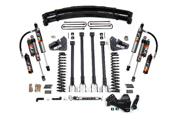 BDS 6 Inch Lift Kit 4-Link Conversion, Fits Ford F250/F350 Super Duty 17-19 4WD Diesel 2226FPE
