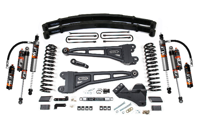 BDS 4 Inch Lift Kit W/ Radius Arm, Fits Ford F250/F350 Super Duty 17-19 4WD Diesel 2233FPE
