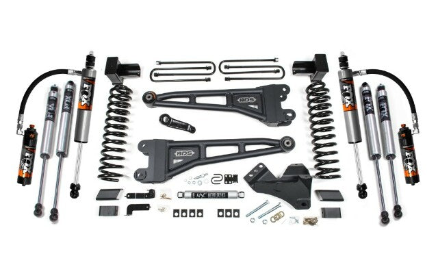 BDS 2023-2025 Fits Ford F250/F350 4WD 5" Radius Arm Suspension Lift Kit, 3" Rear, Block, Diesel - FOX 2.5 Pes C/o Front, FOX 2.5 Pes Aux Front, FOX 2.5 Pes Ps Rear - W/o Overload Springs 2244FPE