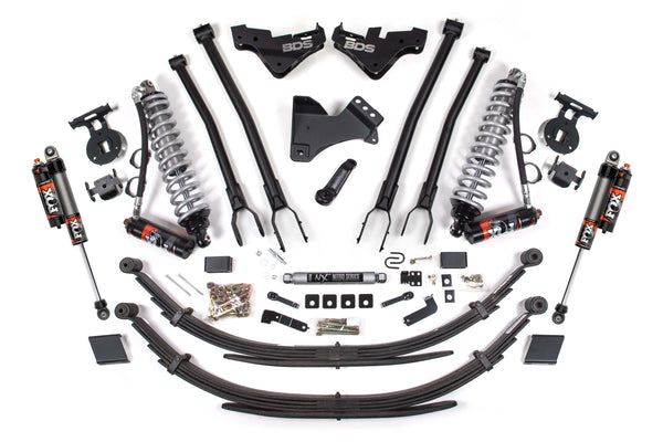 BDS 5 Inch Lift Kit W/ 4-Link Fox 2.5 Performance Elite Coil-over Conversion Ford F250/F350 Super Duty 23-26 4WD Diesel 2246PPS