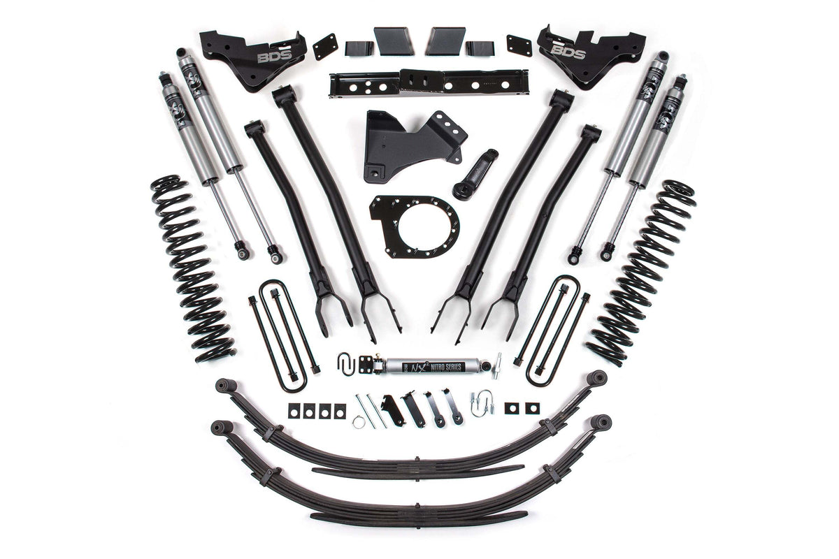 BDS 7 Inch Lift Kit W/ 4-Link Fits Ford F250/F350 Super Duty 23-26 4WD Diesel 2253FPS