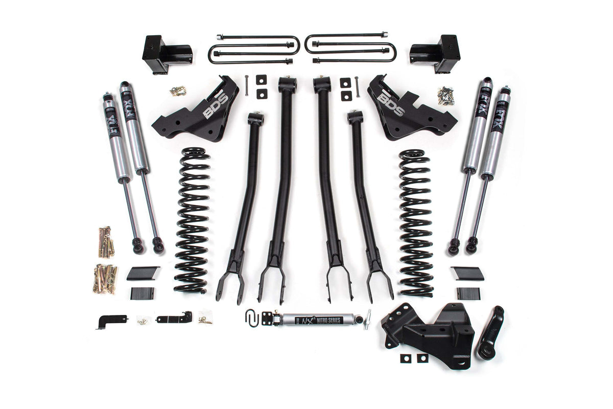 BDS 5 Inch Lift Kit W/ 4-Link Fits Ford F250/F350 Super Duty 23-26 4WD Diesel 2264FS