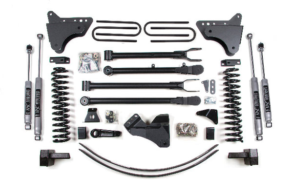 BDS 6 Inch Lift Kit W/ 4-Link, Fits Ford F250/F350 Super Duty 05-07 4WD Diesel 355H