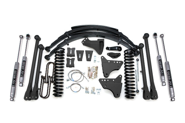 BDS 8 Inch Lift Kit W/ 4-Link, Fits Ford F250/F350 Super Duty 05-07 4WD Gas 531H