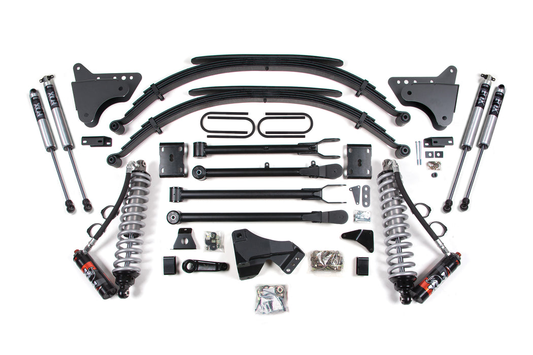 BDS BDS593FPE 4 Inch Lift Kit w/ 4-Link -FOX 2.5 Performance Elite Coil-Over Conversion Ford F250/F350 Super Duty (11-16) 4WD Diesel