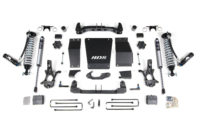 BDS 6 Inch Lift Kit 2.5 Coil-over, Fits Chevy Silverado Or GMC Sierra 1500 14-18 4WD 710FDSC