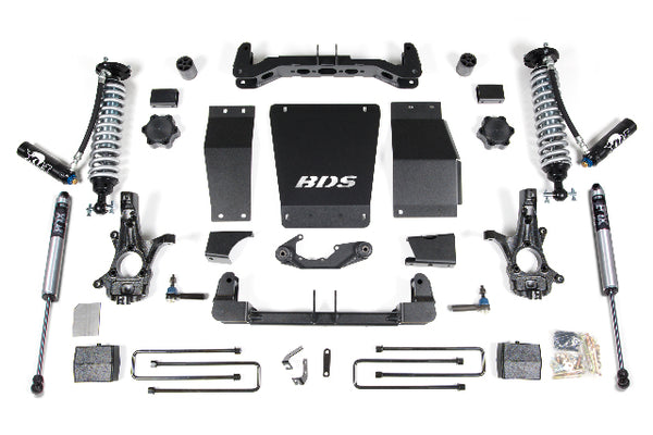BDS 4 Inch Lift Kit 2.5 Coil-over, Fits Chevy Silverado Or GMC Sierra 1500 14-18 4WD 713FDSC
