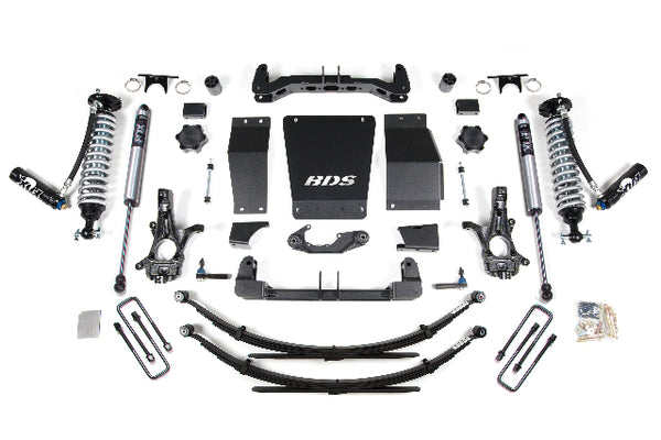 BDS 6 Inch Lift Kit 2.5 Coil-over, Fits Chevy Silverado Or GMC Sierra 1500 14-18 4WD 718FDSC