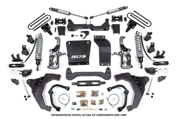 BDS 6.5 Inch Lift Kit Fox 2.5 Coilover Conversion Chevy Silverado Or GMC Sierra 2500HD/3500HD 11-19 Diesel 728PSS