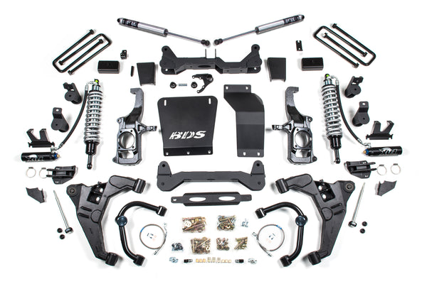 BDS 6.5 Inch Lift Kit 2.5 Coil-over Conversion, Fits Chevy Silverado Or GMC Sierra 2500HD/3500HD 11-19 Diesel 730FDSC