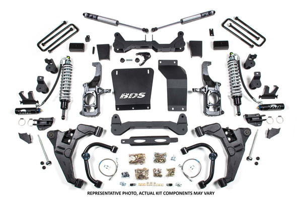 BDS 6.5 Inch Lift Kit Fox 2.5 Coilover Conversion Chevy Silverado Or GMC Sierra 2500HD/3500HD 11-19 Diesel 729PSS